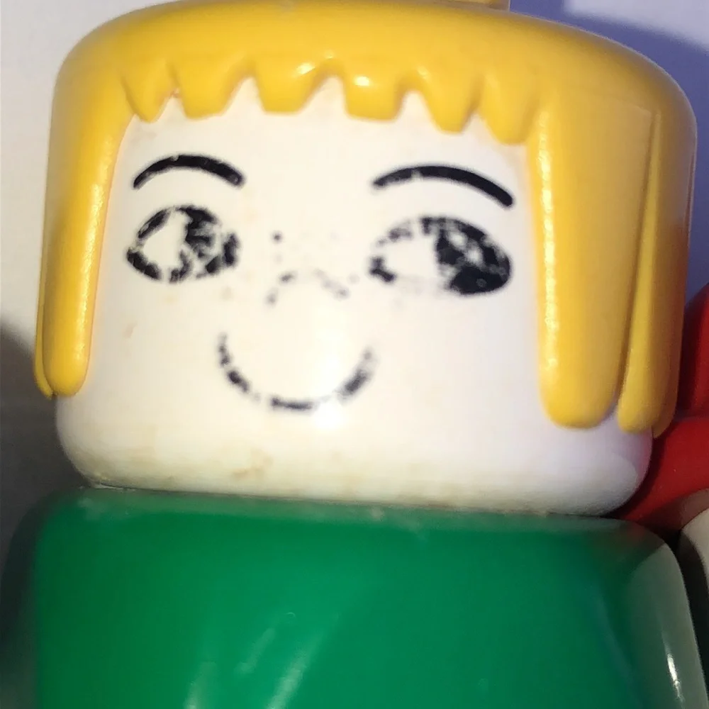 LEGO Duplo 1977 Farm Vintage Duplo Horse Sheep Mustache Man and wife 1977